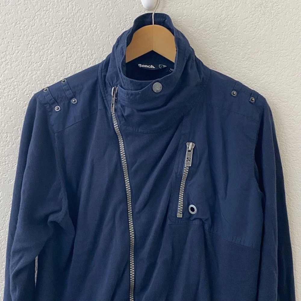 Bench Sweater Cardigan Jacket Mens Size Large Navy Blue Full Zip - Picture 2 of 6
